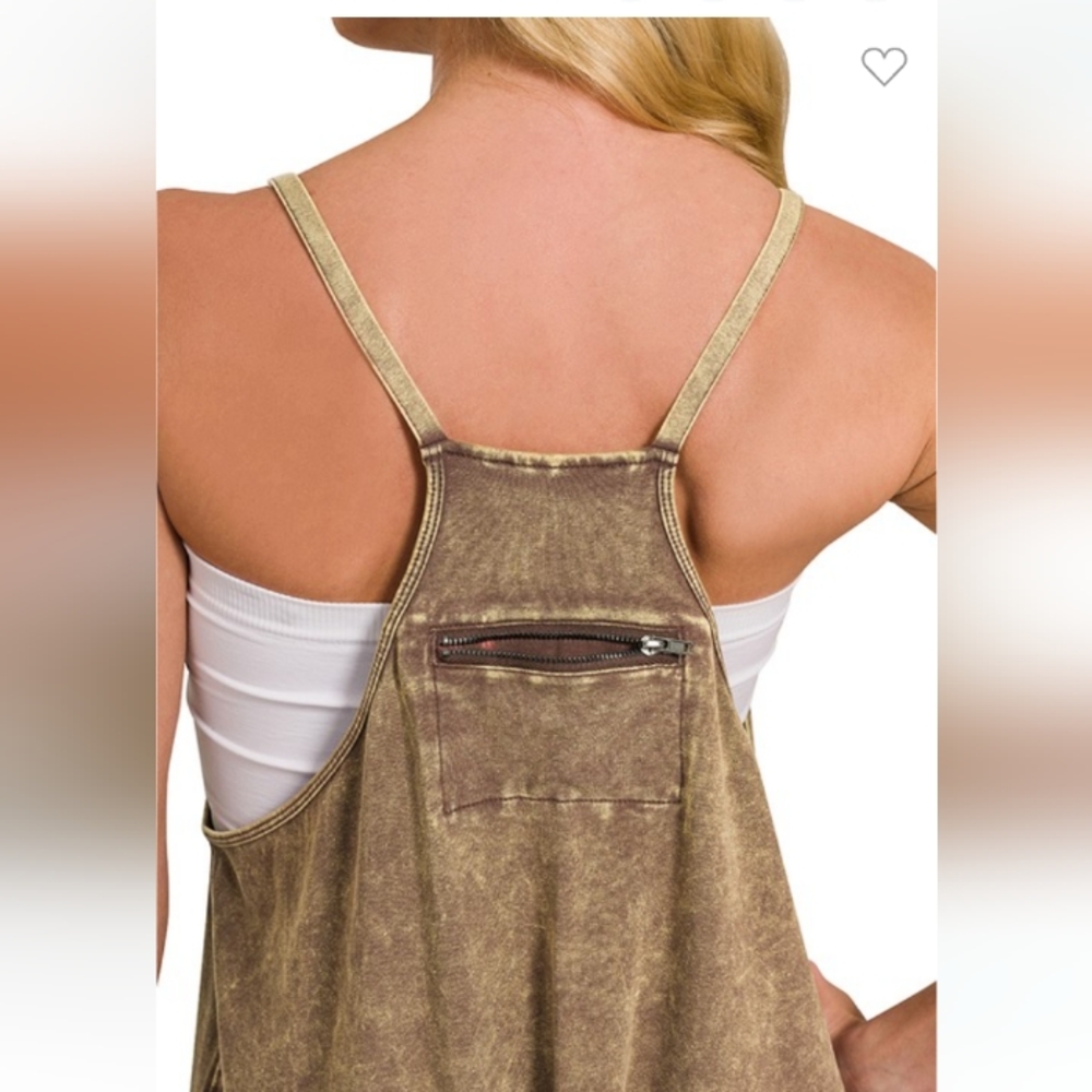ZENANA L/XL🌻Olive Green Women's Jumpsuit - Picture 2 of 2